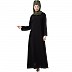 Black Casual abaya in Nida matte fabric
